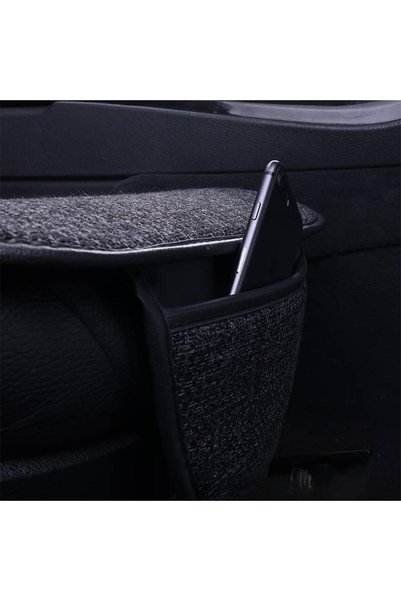 Bod Car Seat Protector Linen Cushion with Pockets Set of 3 Beige