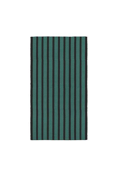 erorex Rug, flatwoven, blue-green/black, 80x150 cm