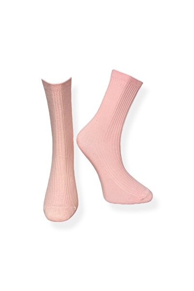 Mevo Single Unisex Powder Colored Flexible Moisturizing Cotton Socks