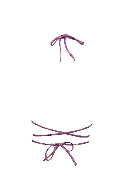 DeFacto Fall in Love – Bikinioberteil mit Schalkragen und Muster in normaler Passform C3176AX24SM