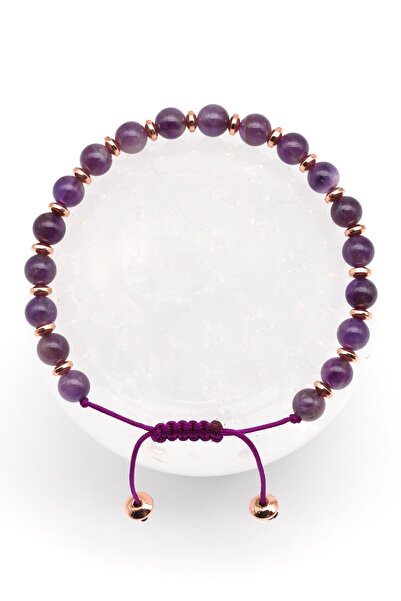 Alibaba Doğaltaş سوار محبوك من حجر الجمشت الطبيعي