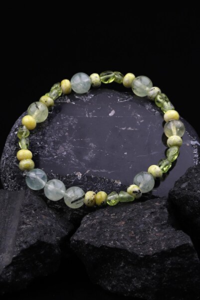 Alibaba Doğaltaş بريهنيت - زيبيرسيت - سوار بتصميم حجر اليشم الطبيعي