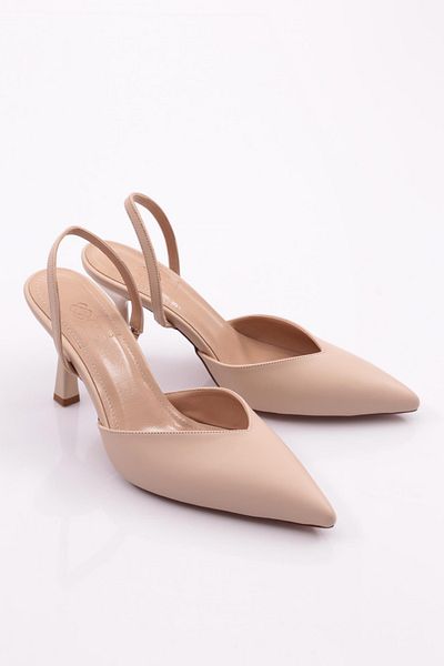 DGN Women's Closed Front Pointed Toe Heeled Shoes Tan 818421085