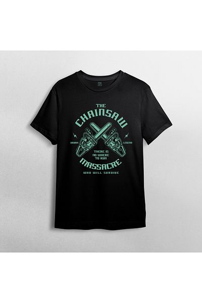 Pixxa The Chainsaw Massacre Crewneck 100% βαμβακερό μπλουζάκι Μοντέλο 1