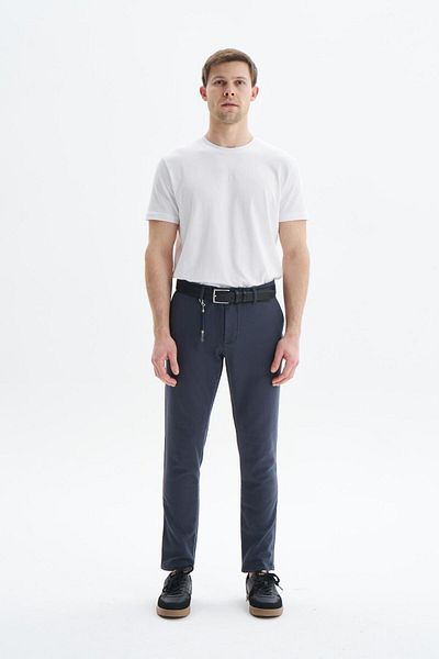 Arma Ανδρικό γκρι πλεκτό ύφασμα Slim Fit Slim Fit Stretch υφασμάτινο παντελόνι K9pcd0526