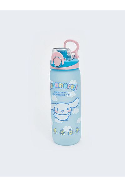 LC Waikiki Mixed Printed Girl's Water Bottle with Straw 630 ml