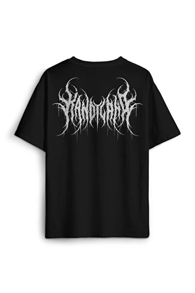 Kendim Seçtim Tricou oversize unisex cu logo-ul Gothic Kandyland imprimat - n...