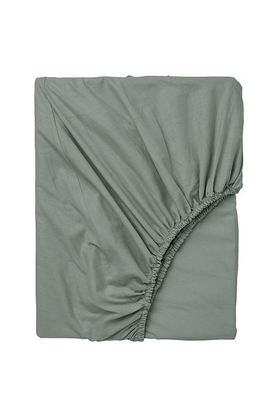 erorex Fitted sheet, grey-green, 180x200 cm