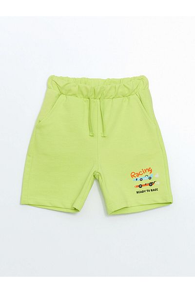 LC Waikiki New Season Printed Baby Boy Shorts with Elastic Waist - S5L815Z1