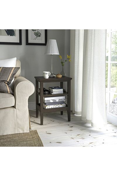 erorex Side table, dark brown stained, 46x36 cm