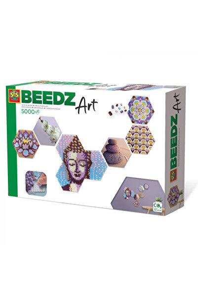 SES Creative Beedz Art - Set de mărgele termoadezive cu plăci hexagonale Zen