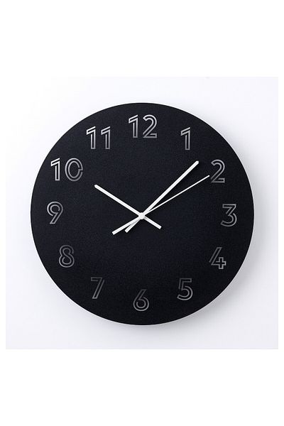 erorex Wall clock, black, 30 cm
