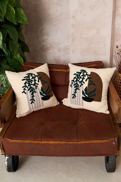 Ersperto 1 брой, бродирана калъфка за възглавница New Trend Series Punch Punch 43x43 см