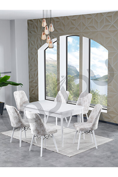 Hardalım Consept Açılır Masa Beyaz Ayaklı Açılır 80X130 Kelebek Masa