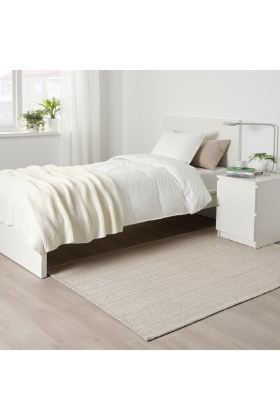 erorex Rug, flatwoven, natural/black, 120x180 cm