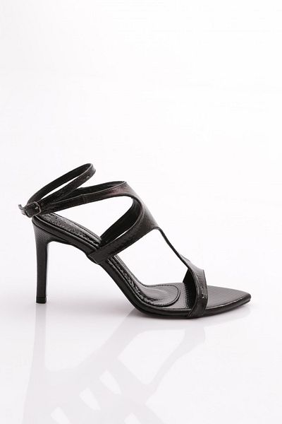 DGN Pantofi rochii de seară pentru femei Honeycomb negri - 88262821