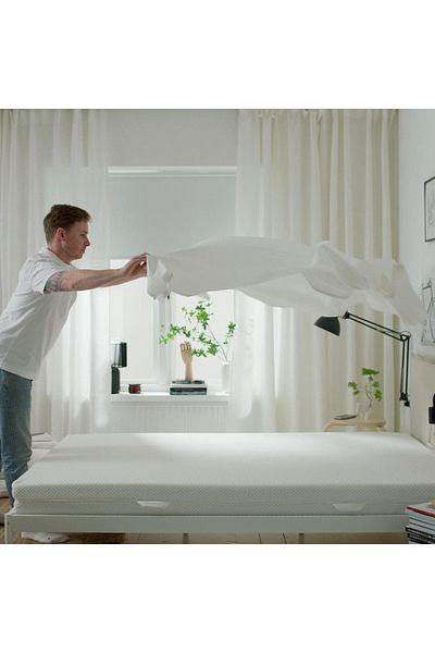 erorex Fitted sheet, white, 180x200 cm