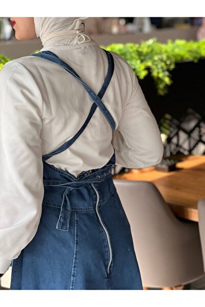 Esre Store 4427 - Kot Jile Elbise Mavi