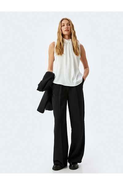 Koton White Satin Blouse For Women