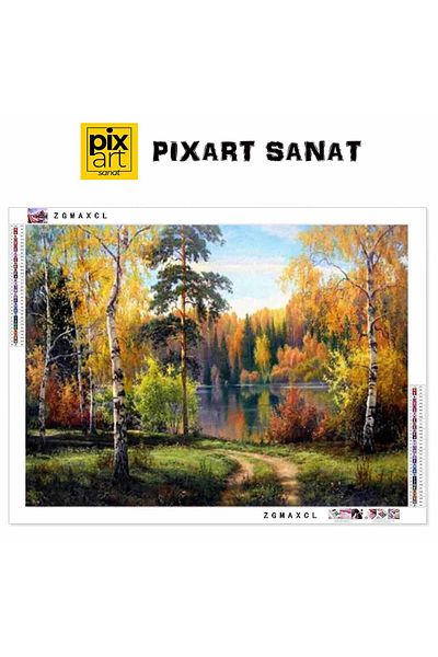 pixartsanat Nature 50X35 Pixart Art Diamond Mosaic Painting Diamond Turkey