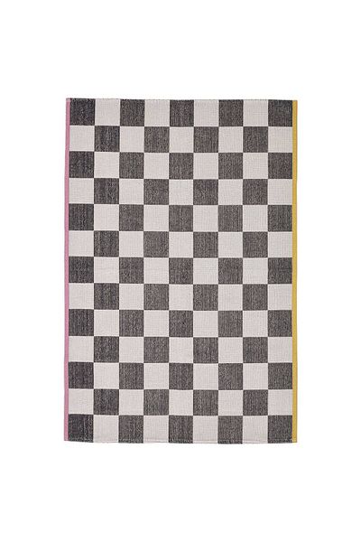 erorex Rug, flatwoven, white/black, 170x240 cm