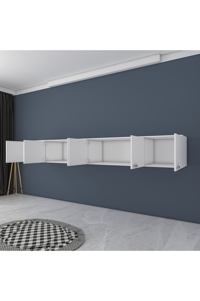 Rani Mobilya Rani BA132 Gardırop Üst Modülü Çok Amaçlı Dolap Beyaz