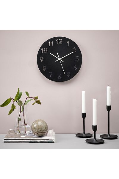 erorex Wall clock, black, 30 cm