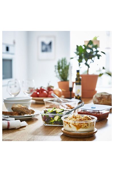 erorex Food container, round/glass, 400 ml