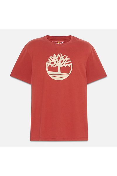 Timberland Men's Kennebec River Tree Logo Red T-Shirt