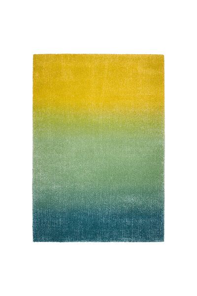 erorex Rug, high pile, blue/green yellow, 160x230 cm