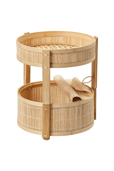 erorex Vegetable/fruit basket, set of 2, bamboo