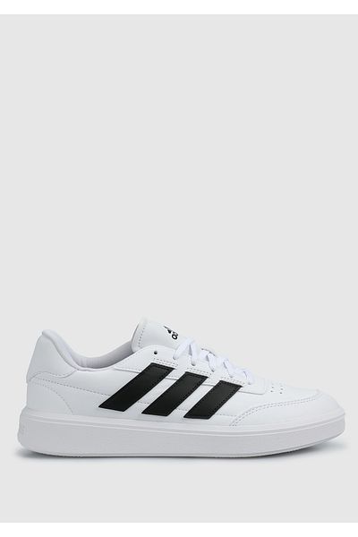 adidas حذاء رياضي رجالي باللون الأبيض والأسود من Courtblock If4033