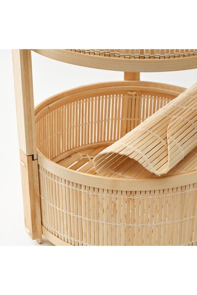 erorex Vegetable/fruit basket, set of 2, bamboo