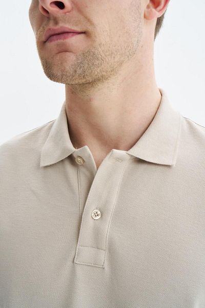 Arma Ανδρικό μπλουζάκι μπεζ Oversize 100% βαμβακερό γιακά πόλο Y 29374870302