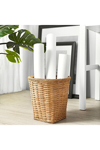 erorex Wastepaper basket, handmade rattan