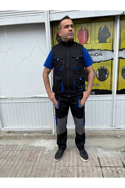 Elzem Avangard Vest and Pants Set of Bottom Top
