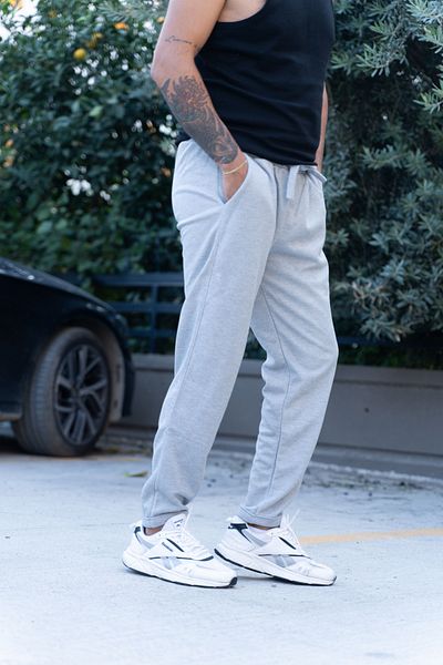 EydaMoon Ανδρικό Pique Sweatpants Double Leg Jogger Pantalon