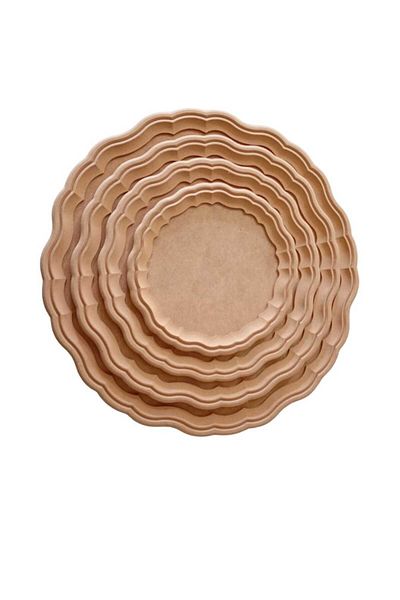 st koleksiyon hobi antika Mdf Set of 4 Round Trays