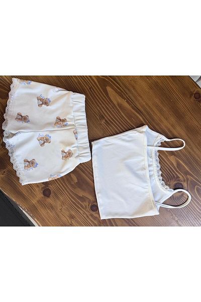 Karakedi Σετ πιτζάμες Cute Bear Strap 2 τεμαχίων