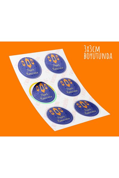s'he design Ramadan Packaging Sticker Label 3X3 96 Pieces Packaging Label No:1