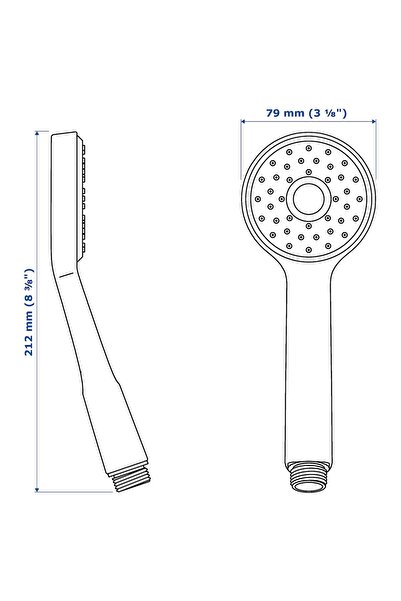 erorex Single-spray handshower, chrome-plated