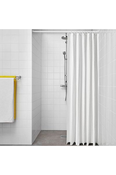 erorex Shower curtain, white/grey, 180x200 cm