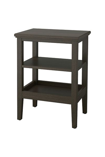 erorex Side table, dark brown stained, 46x36 cm