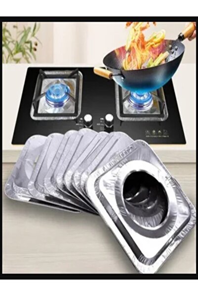 Genel Markalar Aveo 10 Adet FOLYO Ocak Koruyucu Leke Önleyici Yanmaz Alüminyu...