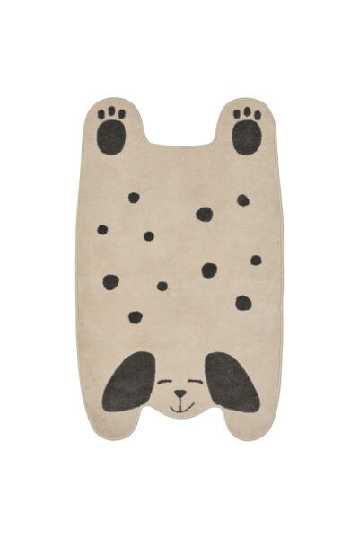 Generic سجادة على شكل كلب، أبيض عاجي/رمادي، 66×110 سم