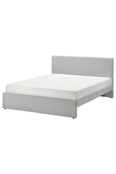 Generic Upholstered bed frame, Kabusa light grey, 140x200 cm
