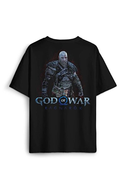 Kendim Seçtim Μαύρο μπλουζάκι με στάμπα God of War Ragnarok