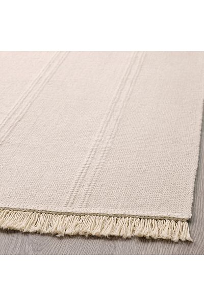 erorex Rug, flatwoven, unbleached, 55x85 cm