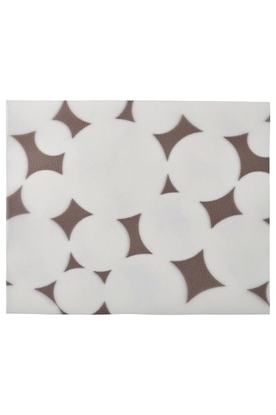 erorex Place mat, patterned black/white, 36x29 cm