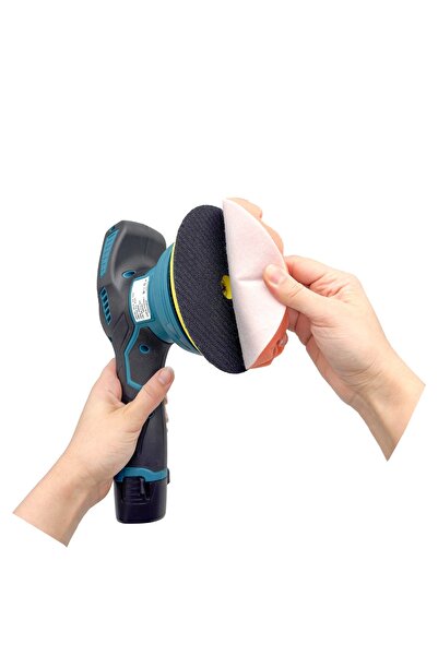 MOONSHOP Çift Akülü Orbital 48 V Lityum 2x Batarya 6 Devir Ayarlı Detay Pasta Cila Zımpara Polisaj Makinesi.